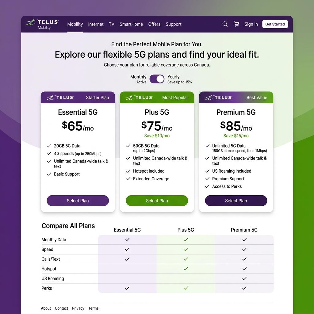 Customer Plan Selection Portal