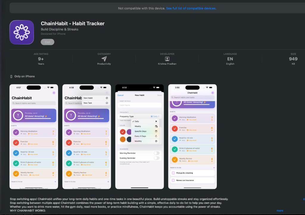 ChainHabit - AI Built Habit Tracker